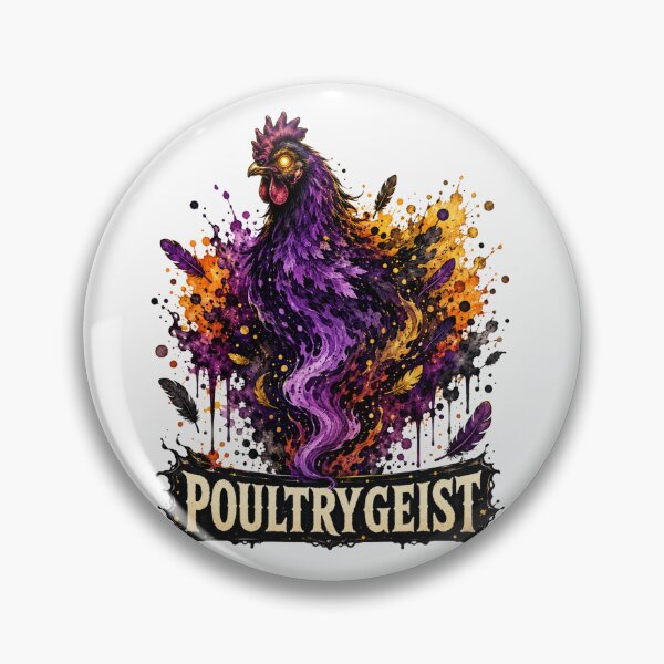 Item preview, Poultrygeist Fiery Painterly Rooster Ghost Art Halloween Chicken Pun Gift for Chicken Lovers designed and sold by Nightarel.