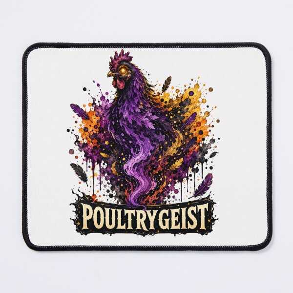 Item preview, Poultrygeist Fiery Painterly Rooster Ghost Art Halloween Chicken Pun Gift for Chicken Lovers designed and sold by Nightarel.