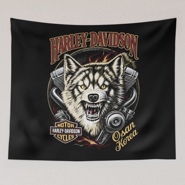 Item preview, Harley-Davidson Osan Korea Snarling Wolf Graphic designed and sold by interdesigner.