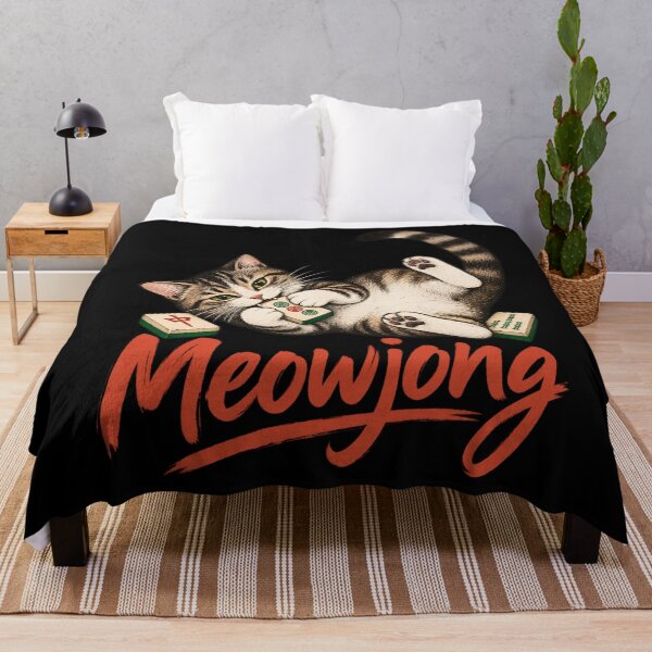 Item preview, Meowjong Funny Cat Mahjong Tile Graphic designed and sold by CG Studio.