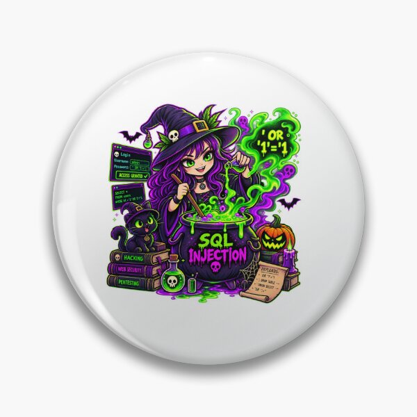 Item preview, SQL Injection Magic Potion Witch Halloween T-Shirt and Sticker designed and sold by PixelForge Studio2.