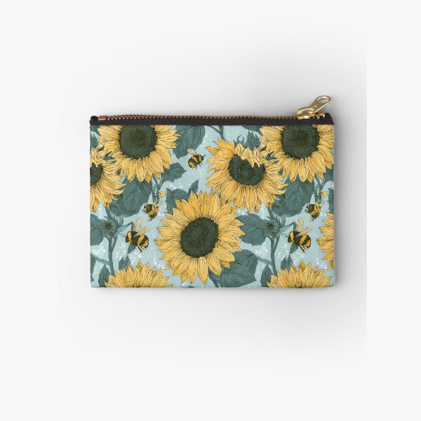 Item preview, Vibrant Sunflower Heads & Fuzzy Bumblebees Sky Tapestry designed and sold by TJ Art and Camera.
