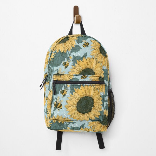 Item preview, Vibrant Sunflower Heads & Fuzzy Bumblebees Sky Tapestry designed and sold by TJ Art and Camera.