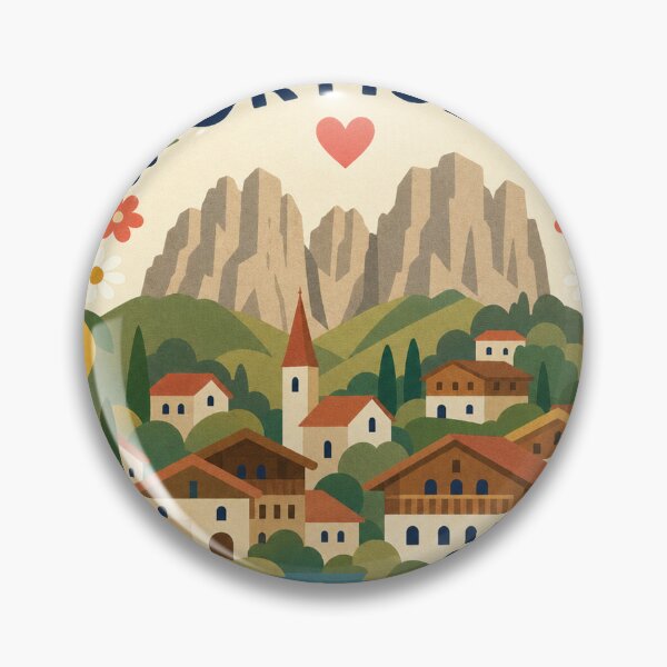 Item preview, Ortisei Italy Travel Souvenir Modern Folk Art designed and sold by VisualArtsOasis.