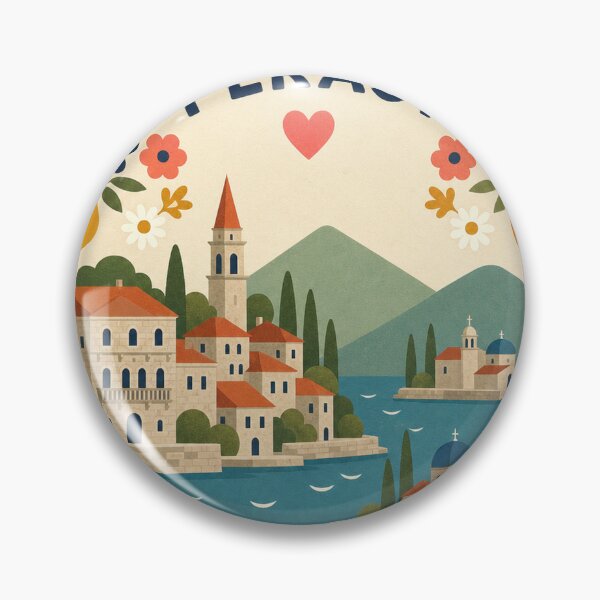 Item preview, Perast Montenegro Travel Souvenir Modern Folk Art designed and sold by VisualArtsOasis.