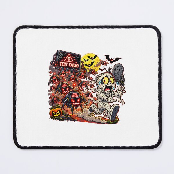 Item preview, Automated Test Failed Mummy QA Tester Halloween T-Shirt and Sticker designed and sold by PixelForge Studio2.