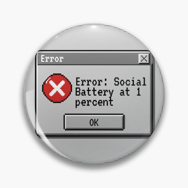 Item preview, SOCIAL BATTERY AT 1 PERCENT STICKER designed and sold by JOYCEDESIGNERS.