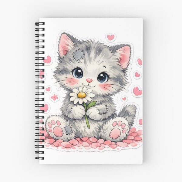 Item preview, Watercolor Kitten with Flower designed and sold by ANNART1602.