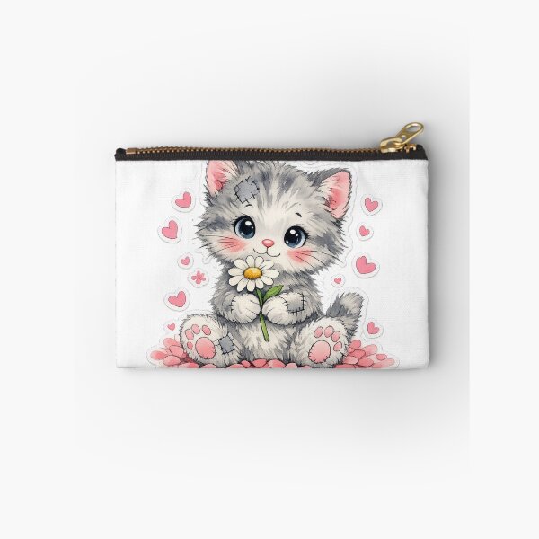 Item preview, Watercolor Kitten with Flower designed and sold by ANNART1602.