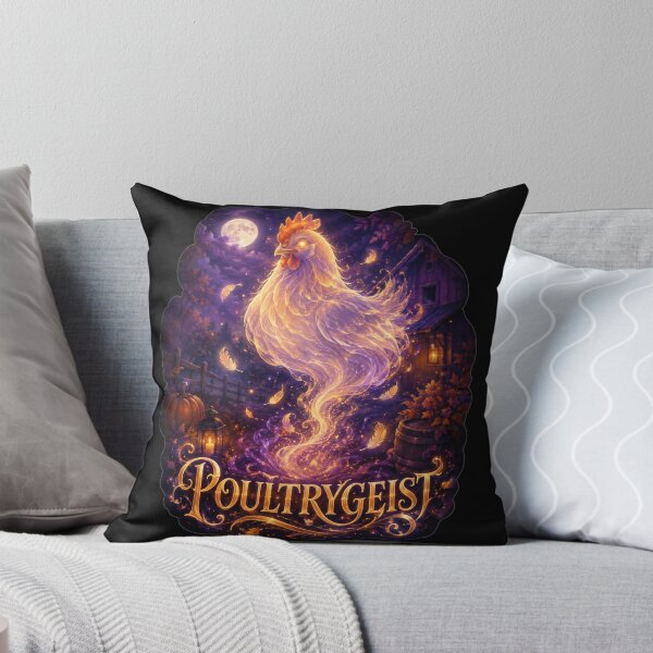 Item preview, Poultrygeist Moonlit Mystical Rooster Art Halloween Chicken Pun Gift for Chicken Lovers designed and sold by Nightarel.
