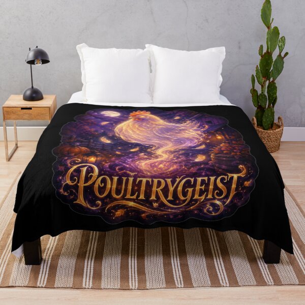 Item preview, Poultrygeist Moonlit Mystical Rooster Art Halloween Chicken Pun Gift for Chicken Lovers designed and sold by Nightarel.