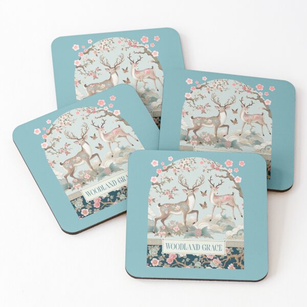 Item preview, Woodland Grace Floral Deer Cherry Blossom Art designed and sold by Sachie's Studio.