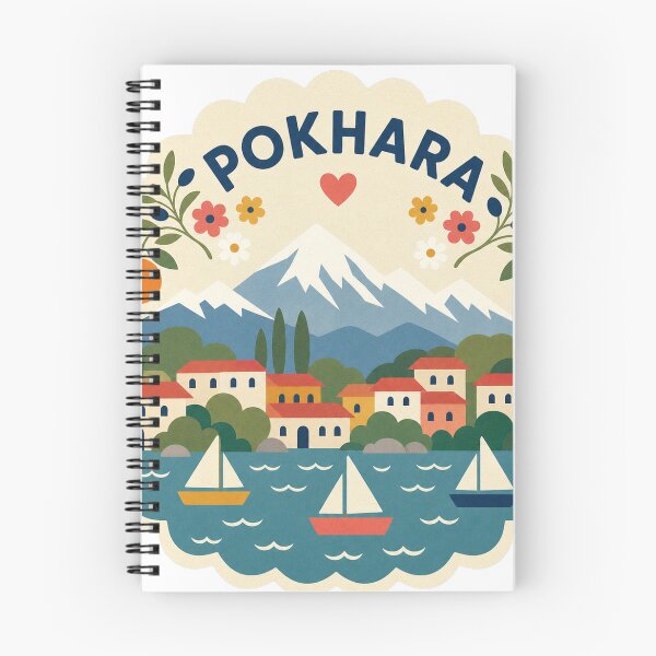 Item preview, Pokhara Nepal Travel Souvenir Modern Folk Art designed and sold by VisualArtsOasis.