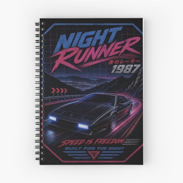 Item preview, 80s Midnight Racing – Retro Neon Sports Car Mountain Road designed and sold by Jandedan.