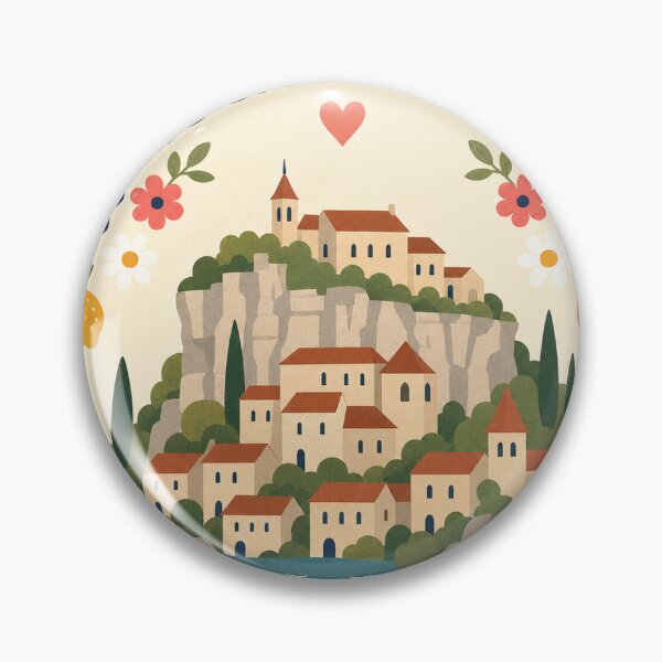 Item preview, Rocamadour France Travel Souvenir Modern Folk Art designed and sold by VisualArtsOasis.