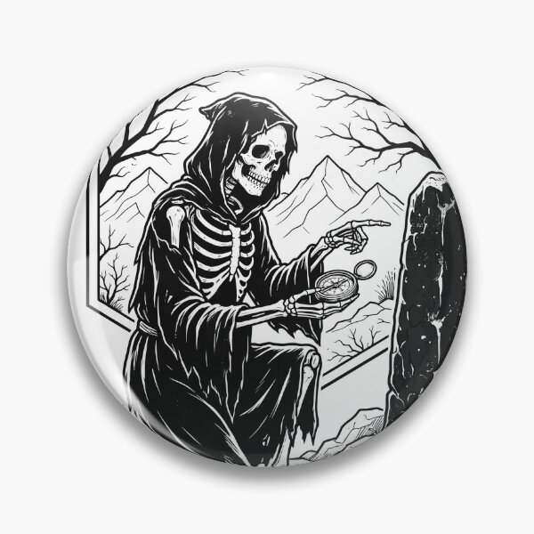 Item preview, Grim Reaper Kneeling with Pocket Watch near Ancient Monolith Hexagon designed and sold by MisteryDesigner.