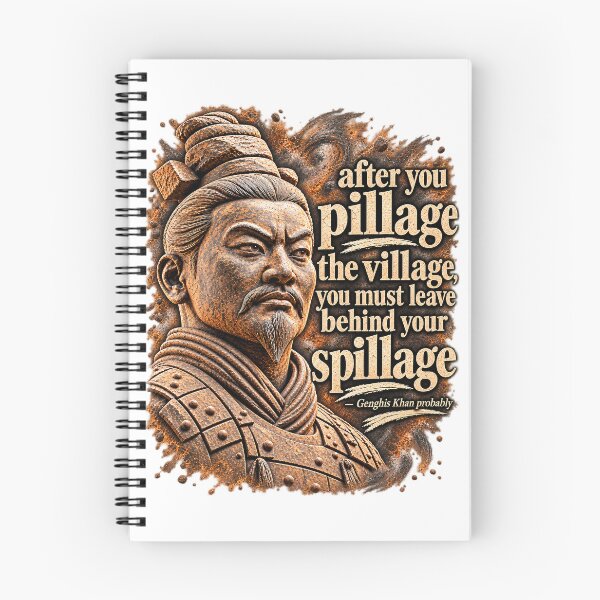 Item preview, Funny Genghis Khan Warrior Motivational Quote designed and sold by UnseriousArt.