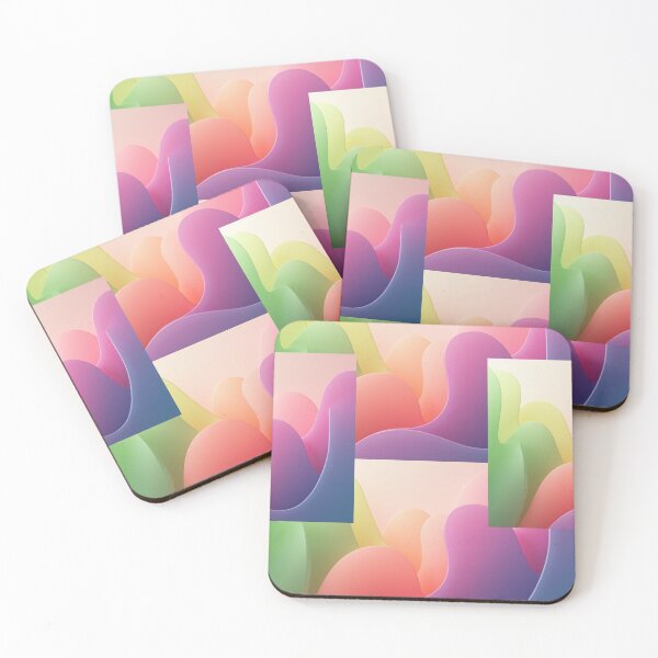Item preview, Pastel and Vibrant Abstract Wave Gradient Art designed and sold by NikBrin Prevail .