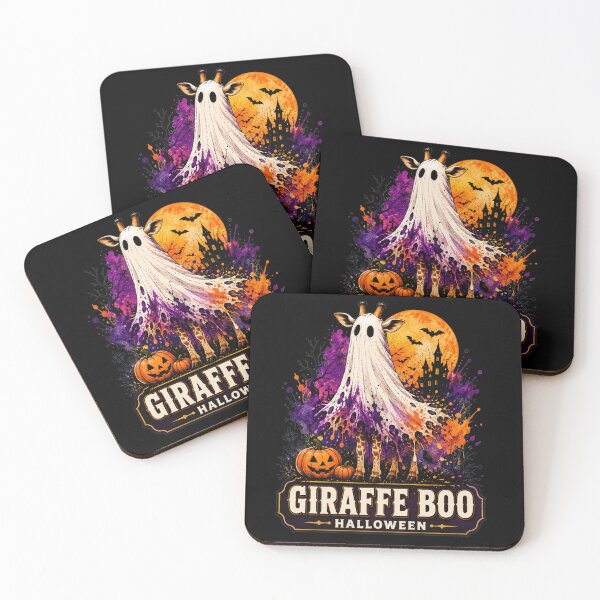 Item preview, Giraffe Boo Halloween Ghost Sheet Costume Painterly Art Gift for Giraffe Lovers designed and sold by Nightarel.