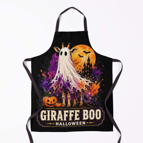 Item preview, Giraffe Boo Halloween Ghost Sheet Costume Painterly Art Gift for Giraffe Lovers designed and sold by Nightarel.