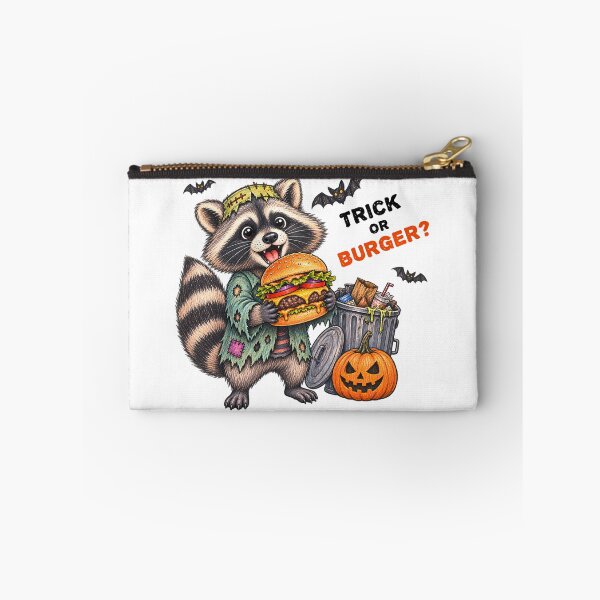 Item preview, Trick or Burger Raccoon Halloween Funny Burger Design designed and sold by Buli89.