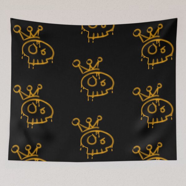 Item preview, Y2k graffiti skull with crown  designed and sold by YaroshMaria.