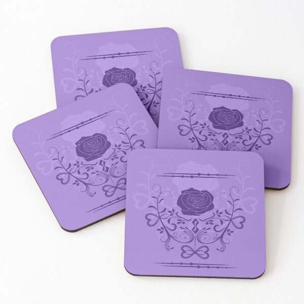 Item preview, Rose ornament, purple, lavender designed and sold by RedPoppyStudio.