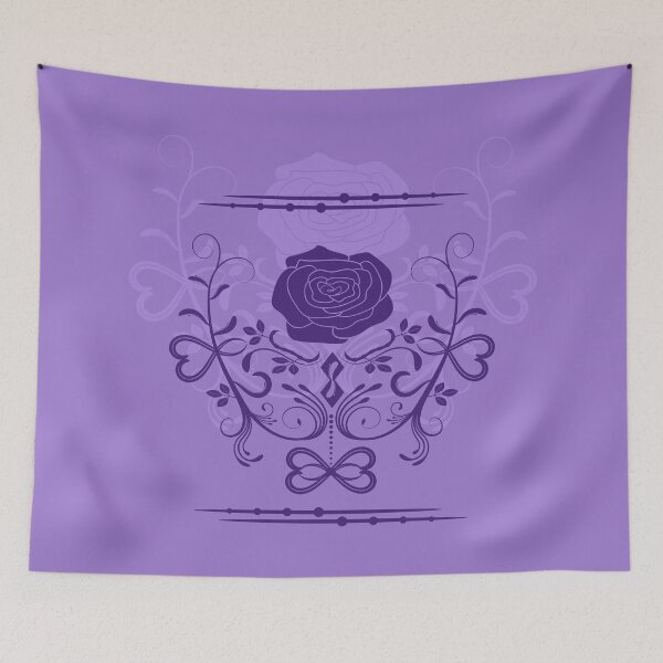 Aperçu de l'œuvre Ornement en forme de rose, violet, lavande créée et vendue par RedPoppyStudio.