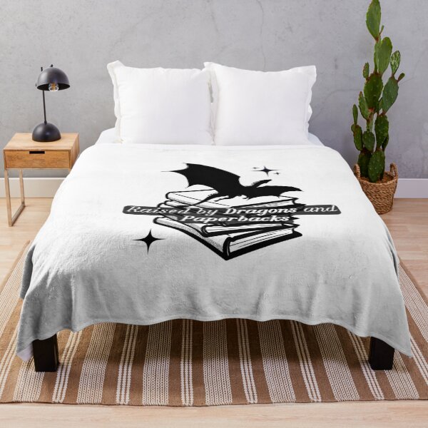 Item preview, Raised By Dragons And Paperbacks - Fantasy Reader Quote designed and sold by BloompodDesigns.