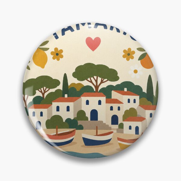 Item preview, Tamariu Spain Travel Souvenir Modern Folk Art designed and sold by VisualArtsOasis.