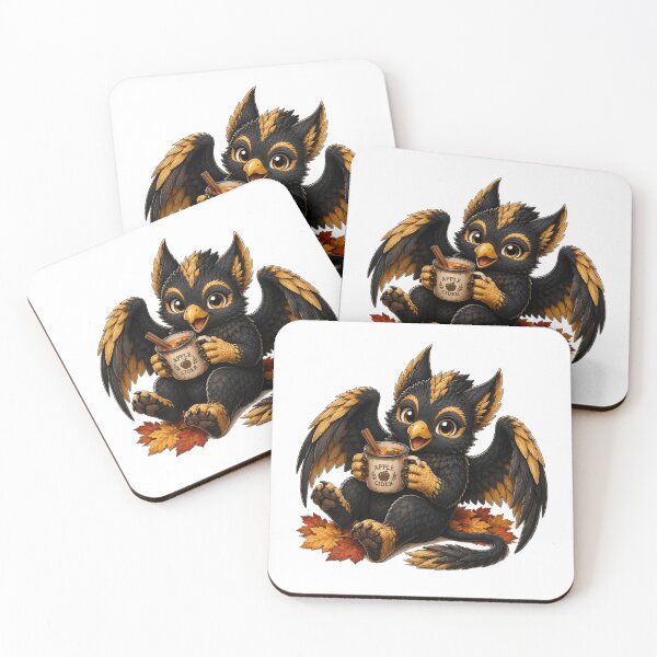 Item preview, Black and Gold Fantasy Griffin with Apple Cider designed and sold by Hatchling Hollow.
