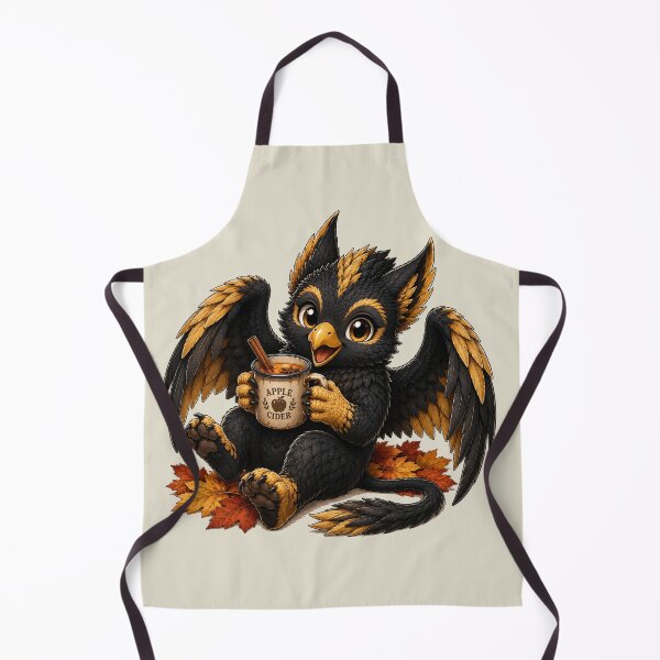 Item preview, Black and Gold Fantasy Griffin with Apple Cider designed and sold by Hatchling Hollow.