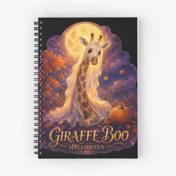 Item preview, Giraffe Boo Halloween Moonlit Giraffe Portrait Art Gift for Giraffe Lovers designed and sold by Nightarel.