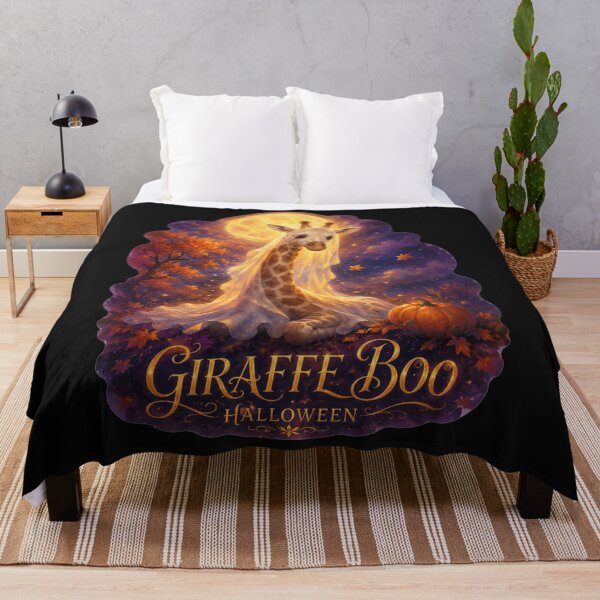 Item preview, Giraffe Boo Halloween Moonlit Giraffe Portrait Art Gift for Giraffe Lovers designed and sold by Nightarel.