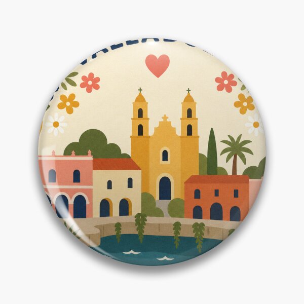 Item preview, Valladolid Mexico Travel Souvenir Modern Folk Art designed and sold by VisualArtsOasis.