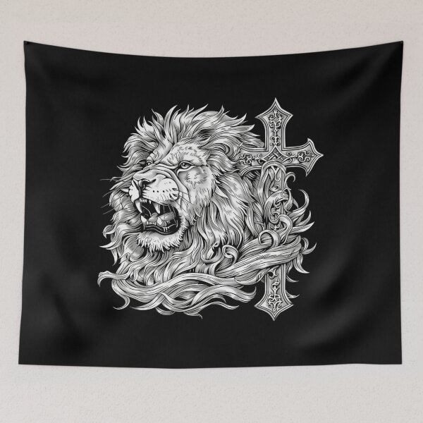 Item preview, Lion of Judah Cross Christian Faith designed and sold by moabeArtistic.