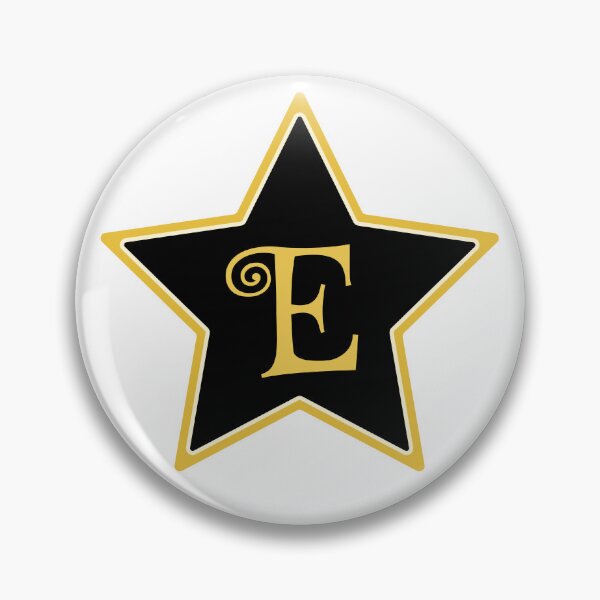 Item preview, Star Monogram E Gold Black designed and sold by Jeallan Designs.