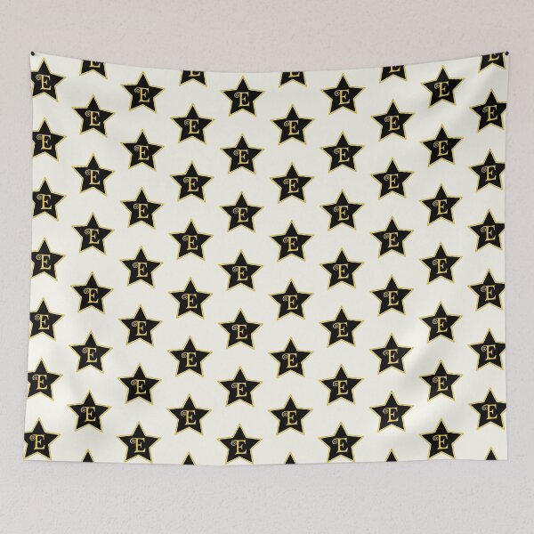 Item preview, Star Monogram E Gold Black designed and sold by Jeallan Designs.