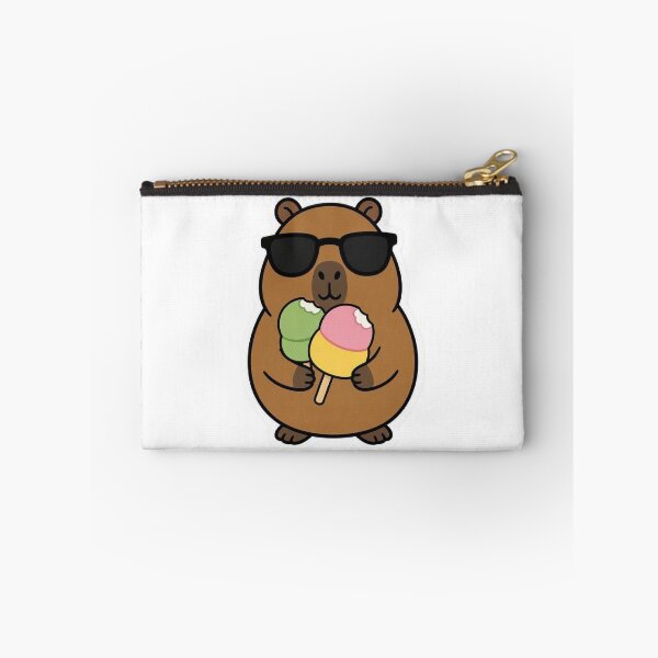 Item preview, Cute Capybara Eating Ice Cream Sunglasses designed and sold by BobaCatDesign.