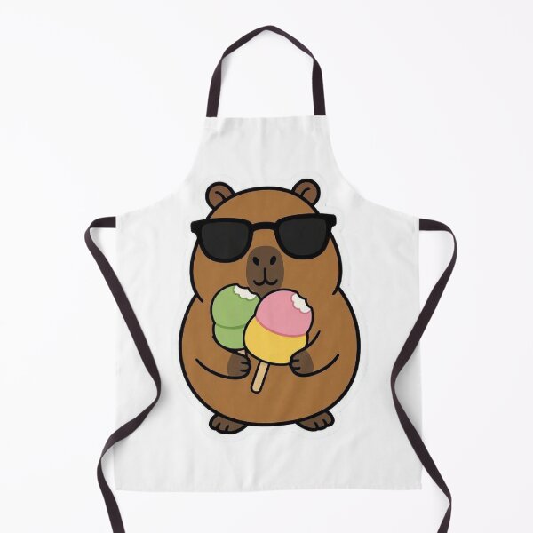 Item preview, Cute Capybara Eating Ice Cream Sunglasses designed and sold by BobaCatDesign.
