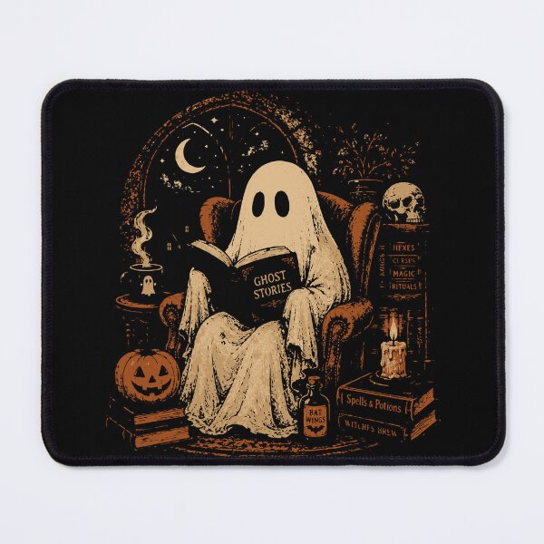 Item preview, Cozy Ghost Reading Book Vintage Halloween designed and sold by Sunday.Supply.