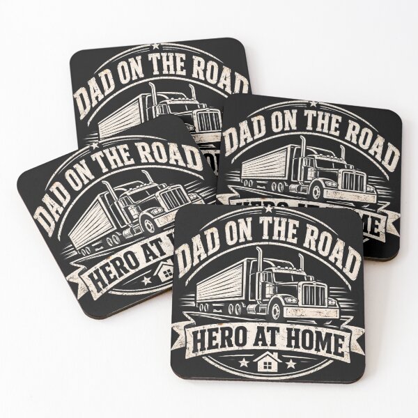 Item preview, Dad On The Road Hero At Home - Vintage Trucker Father's Day Gift designed and sold by Haque Desigens.