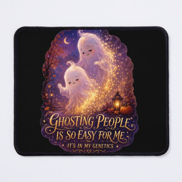 Item preview, Ghosting People Is So Easy For Me Its In My Genetics Mystical Twin Ghosts Art Halloween Humor Gift for Ghost Lovers designed and sold by Nightarel.