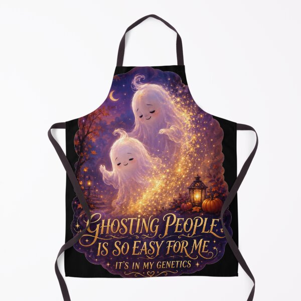 Item preview, Ghosting People Is So Easy For Me Its In My Genetics Mystical Twin Ghosts Art Halloween Humor Gift for Ghost Lovers designed and sold by Nightarel.