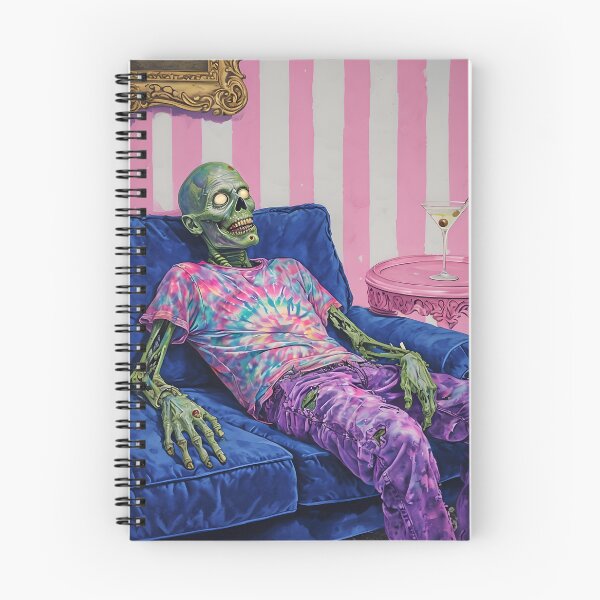 Item preview, Zombie on Velvet Couch - Relaxed Undead designed and sold by NightTimeJ.
