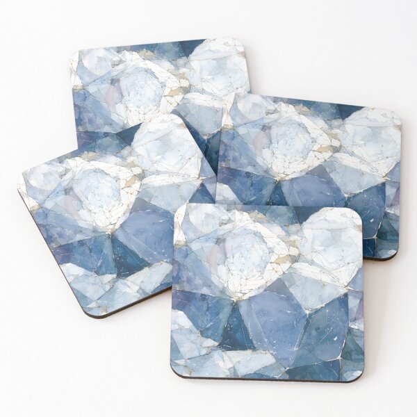 Item preview, Serene Blue Frost Crystalline Texture Pattern designed and sold by TJ Art and Camera.