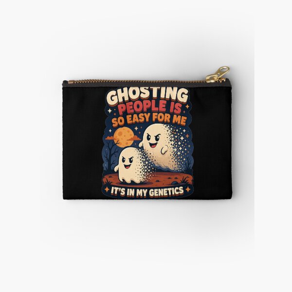 Item preview, Ghosting People Is So Easy For Me Its In My Genetics Cartoon Space Ghosts Art Halloween Humor Gift for Ghost Lovers designed and sold by Nightarel.