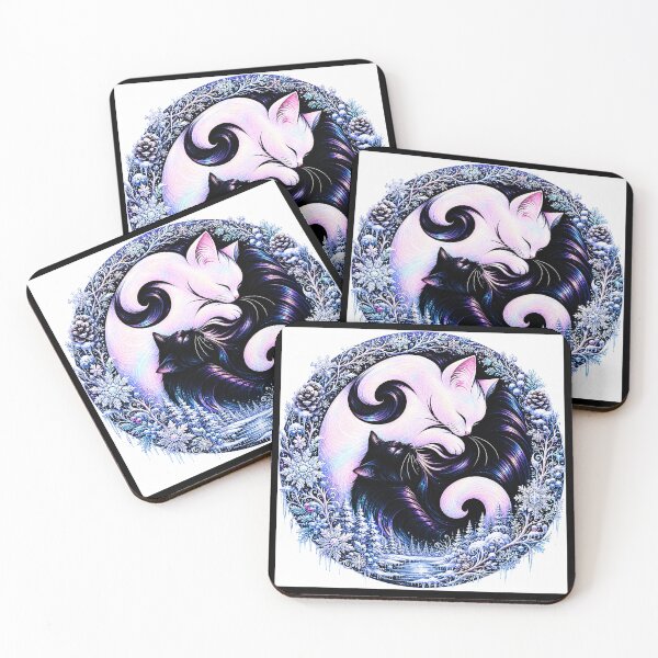 Item preview, ⚖️ PURRFECTLY BALANCED COLLECTION ⚖️ - FOUR SEASONS CATS - Winter Frost designed and sold by WheelieGdArt.