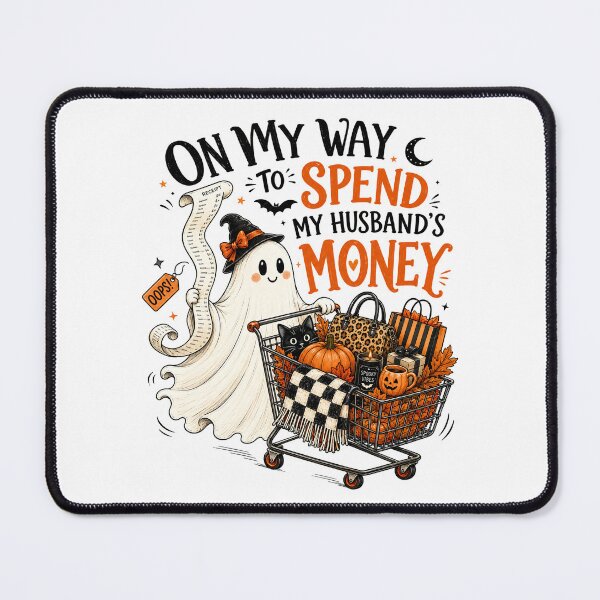 Item preview, On My Way To Spend My Husband’s Money Funny Halloween Shopping Ghost Wife Humor designed and sold by 76Valeria.