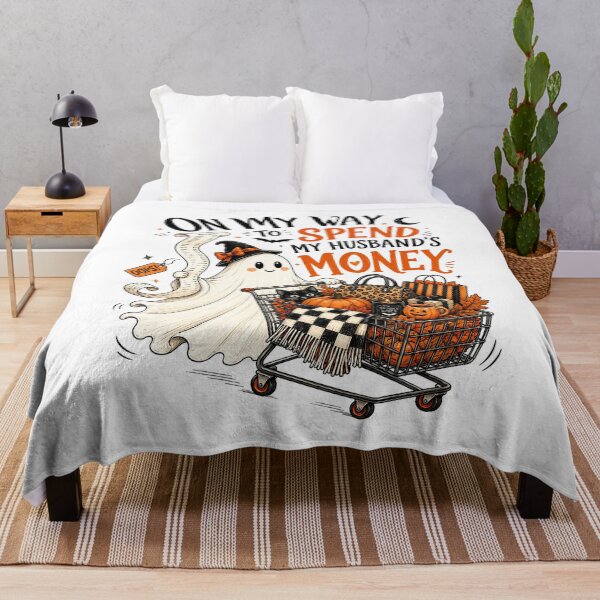 Item preview, On My Way To Spend My Husband’s Money Funny Halloween Shopping Ghost Wife Humor designed and sold by 76Valeria.